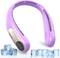 Portable Neck Fan, Personal Wearable Bladeless Fan, LED Display, 6000mAh USB