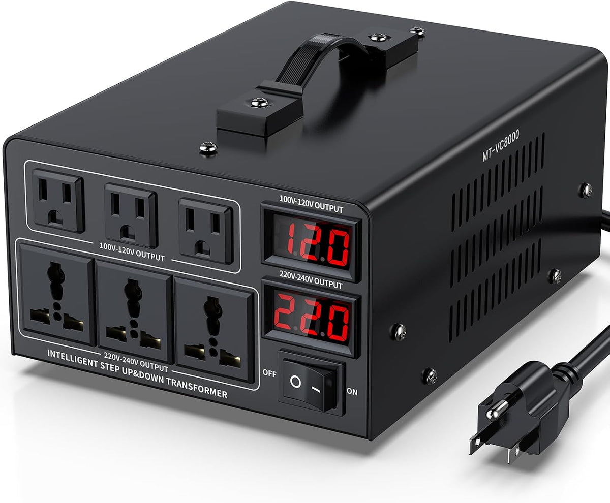 8000W Voltage Converter Transformer Step Up/Down Converter 110/120 Volt
