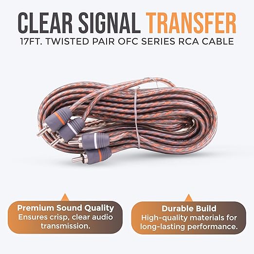 Elite Audio Premium 0 Gauge CCA Amplifier Installation Wiring Amp Kit, 3600