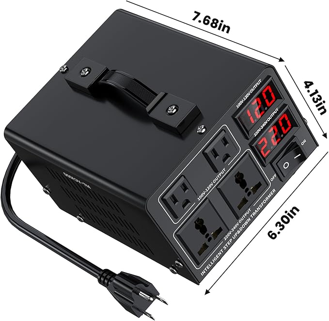 1000W Voltage Converter Transformer Step Up/Down Converter 110/120 Volt