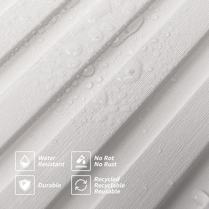 Art3d Slat Wall Panels, WPC Soundproof 3D Wall Paneling (8-Pack)