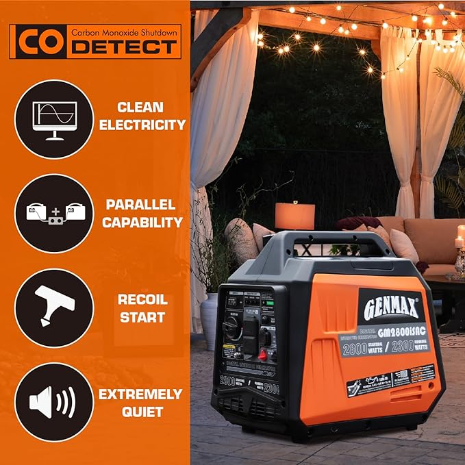 GENMAX Generator，EPA Compliant, Eco-Mode Feature, Ultra Lightweight