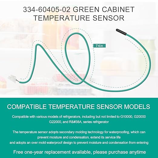 Blue Coil Temperature Sensor 334-60406-02 337-60406-02 Green Cabinet