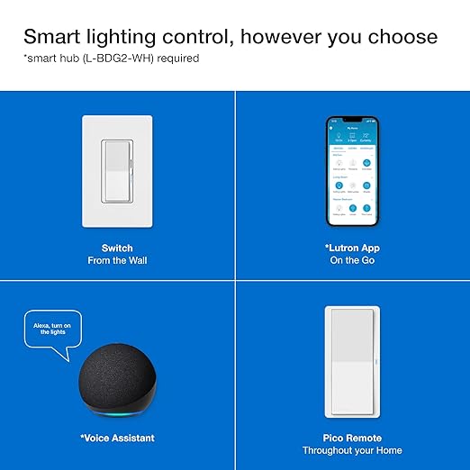 Lutron Diva Smart Dimmer Light Switch 3-Way Kit