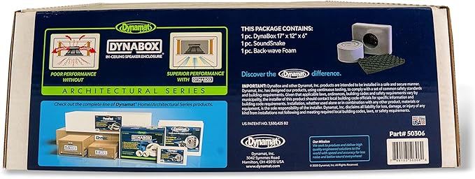 Dynamat DynaBox Ceiling Speaker Enclosure System – Reduces Vibration & Projects