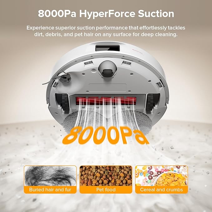 roborock Qrevo Series Robot Vacuum and Mop, 8000Pa Suction, Upgraded from Qrevo