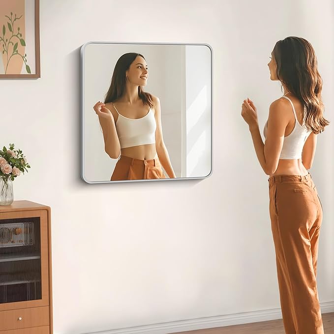 30" x 30"Bathroom Mirror, Decorative Rectangular Vanity Mirror