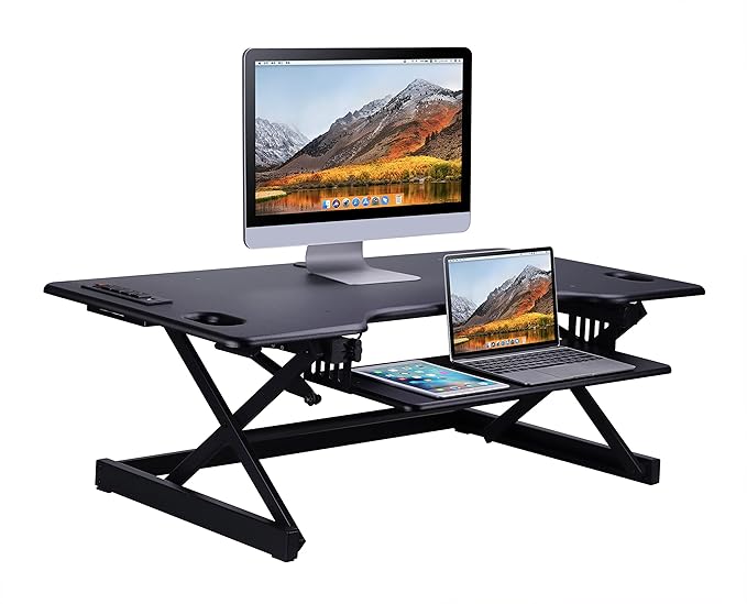 Rocelco 46" Height Adjustable Standing Desk Converter