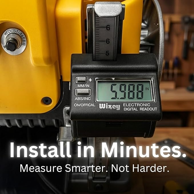 Wixey Digital Planer Gauge – Electronic Digital Readout & Thickness Measuring