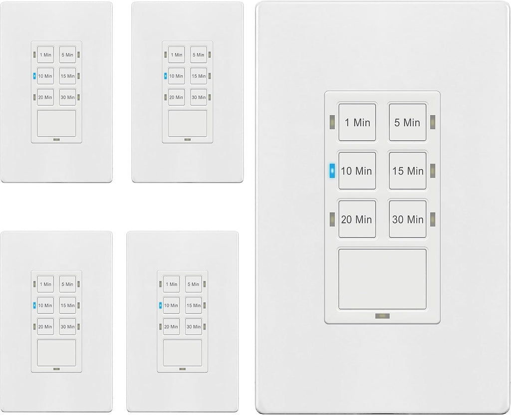 TG 30-Min Countdown Timer Switch, Neutral Required in Wall Timer (5 Pack)