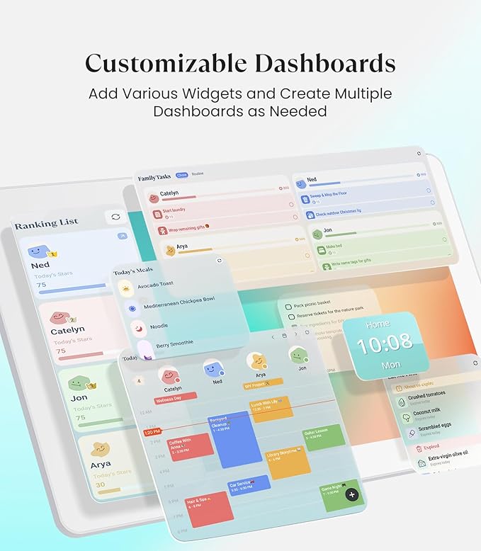 Cozyla Digital Calendar+ 2: 15.6'' Wall Planner Touch Screen Chore Chart