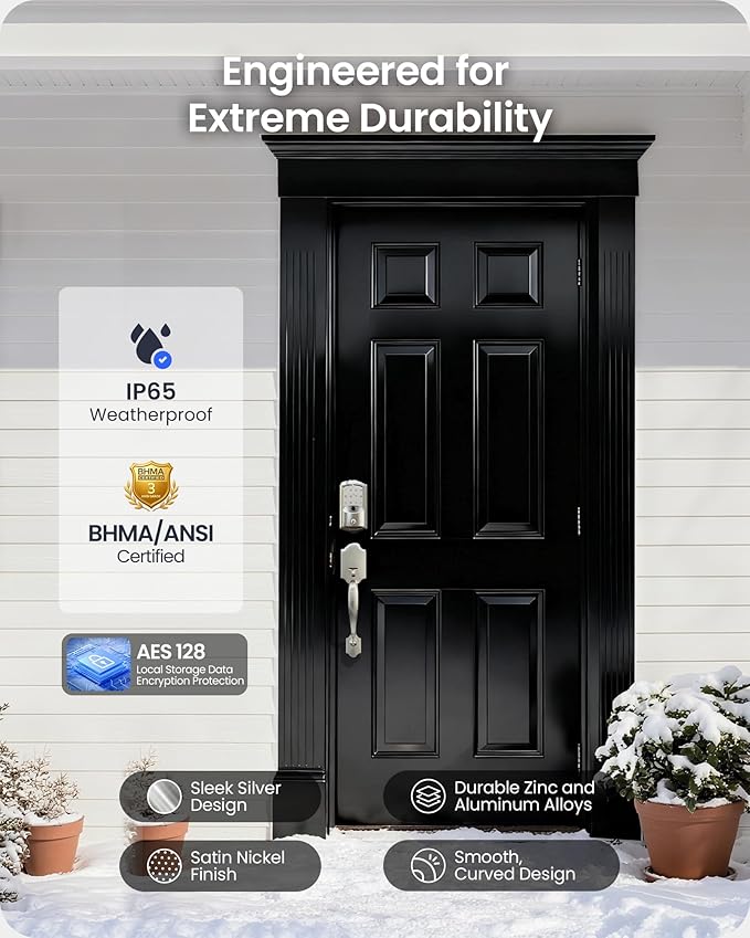 Veise VE027-H Built-in Wi-Fi Fingerprint Smart Deadbolt Lock