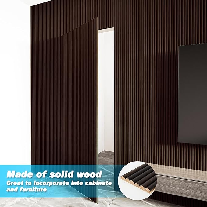 Art3d Fluted Wood Panel for Wall and Ceiling, Beaded Accent molding for Home