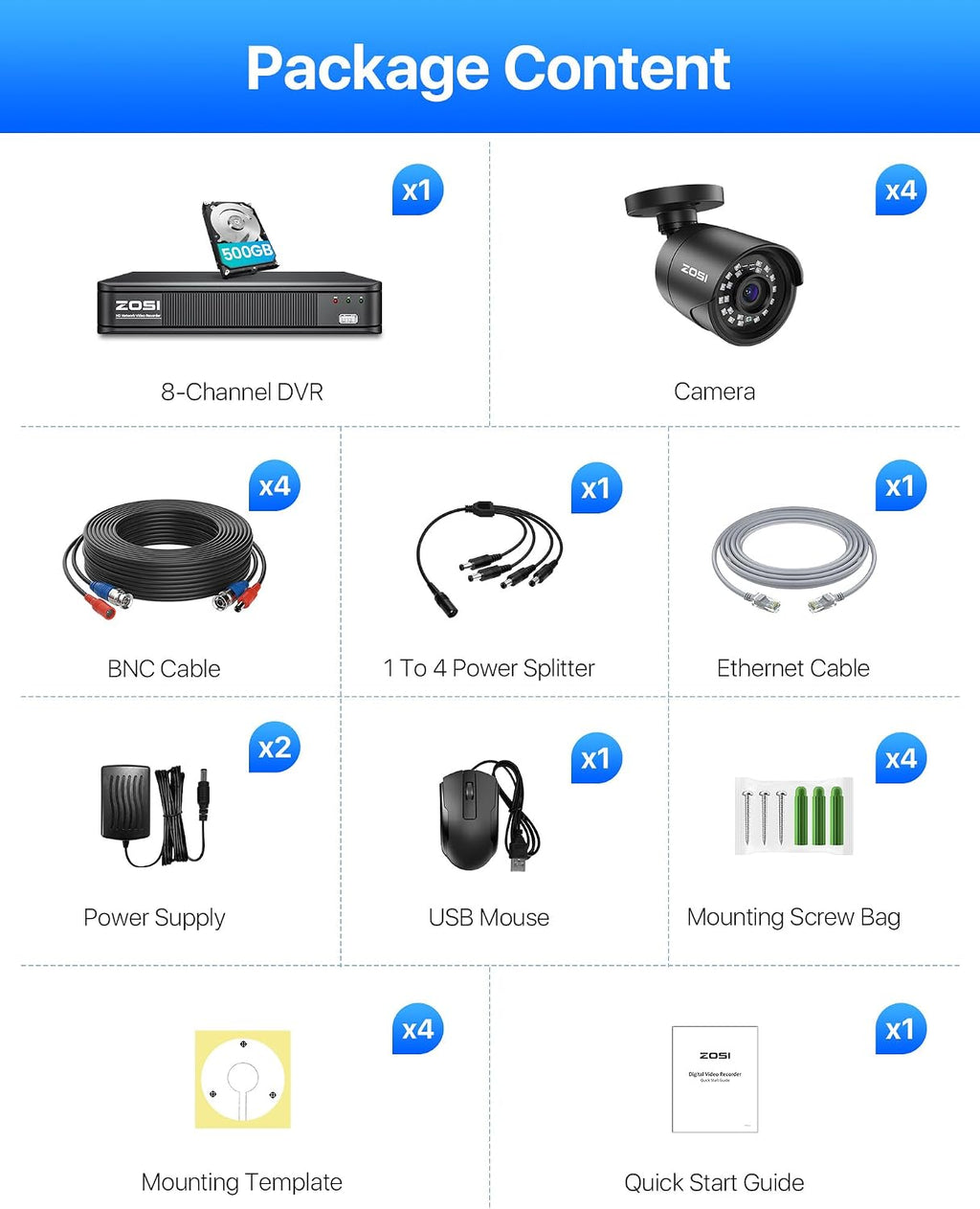 zosi 3k lite wired security camera system, 4, view 9