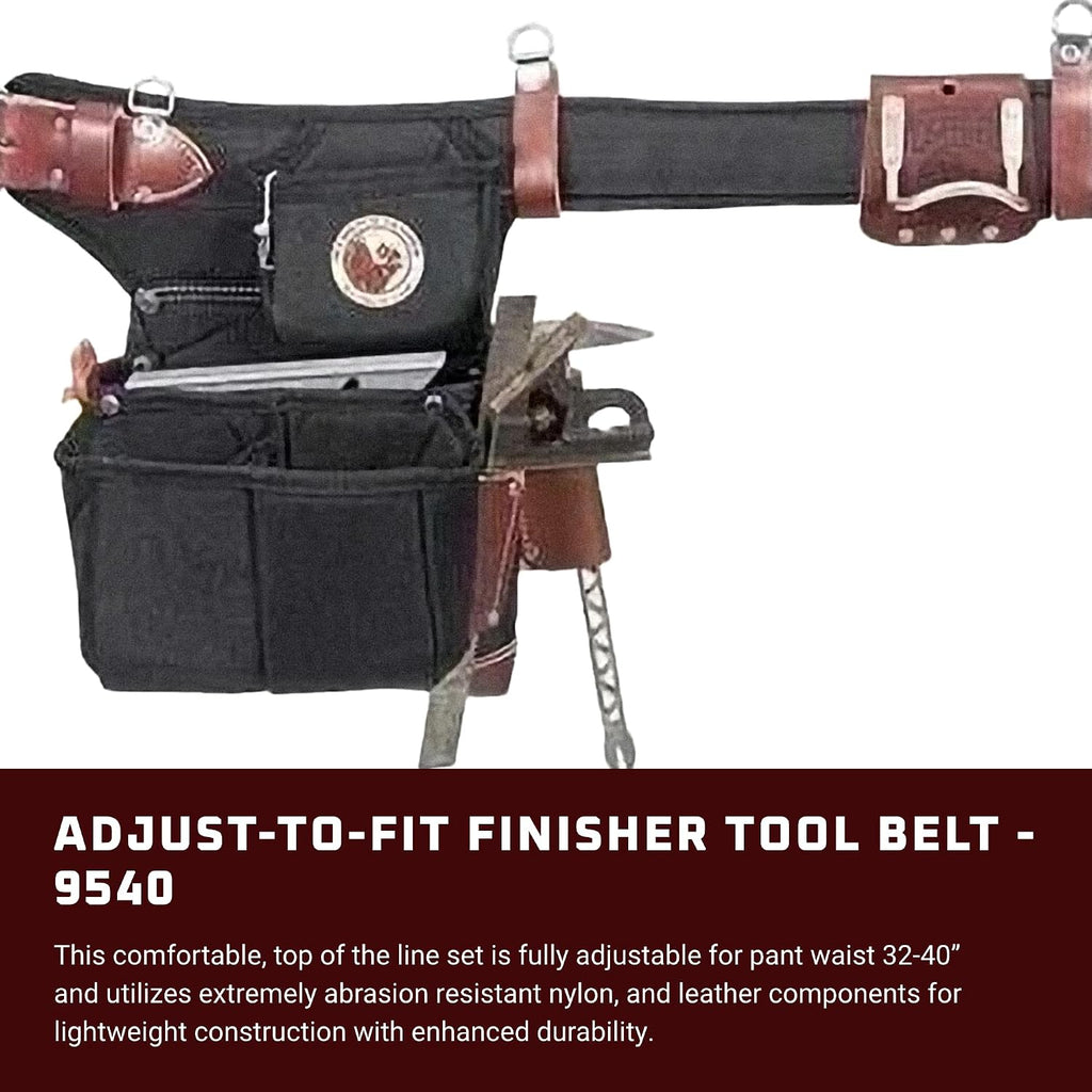 Occidental Leather Adjust-to-Fit Finisher Tool Belt Set - 23 Pockets & Tool Holders - Made in USA