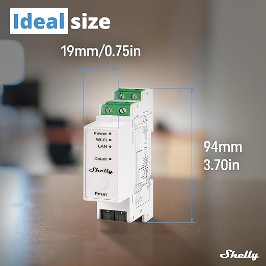 Shelly Pro 3EM 3CT 63 | Wi-Fi & LAN 3-Phase Professional Smart Energy Meter |