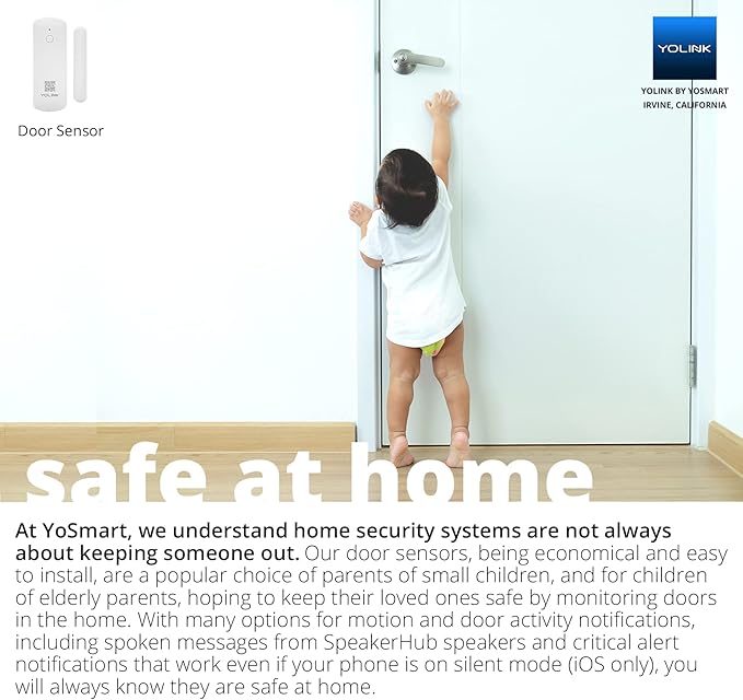 YoLink LoRa Smart Door Sensor Starter Kit: Hub & Door Sensor
