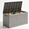 Outdoor Storage Box Waterproof, 150 Gallon Deck Box For Patio Storage