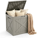 Mars Villa Deck Box, Waterproof Outdoor Storage Box, 31 Gallon, Grey