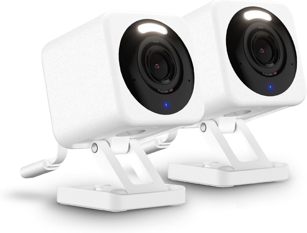 WYZE Cam v4, 2.5K AI Security Camera, Indoor/Outdoor Cameras (2 Pack)