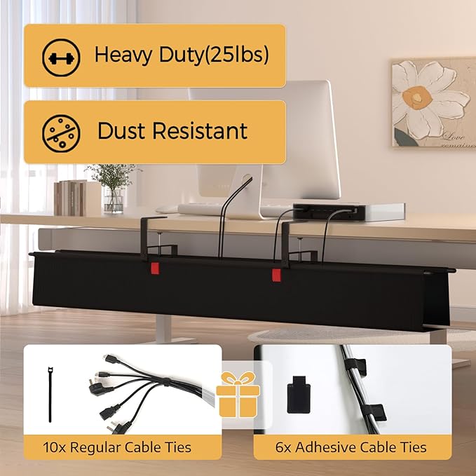Under Desk Cable Management Tray