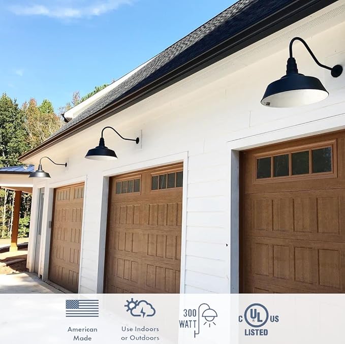 Steel Lighting Co. Large Outdoor Barn Light |Garage Light Fixture | Made in