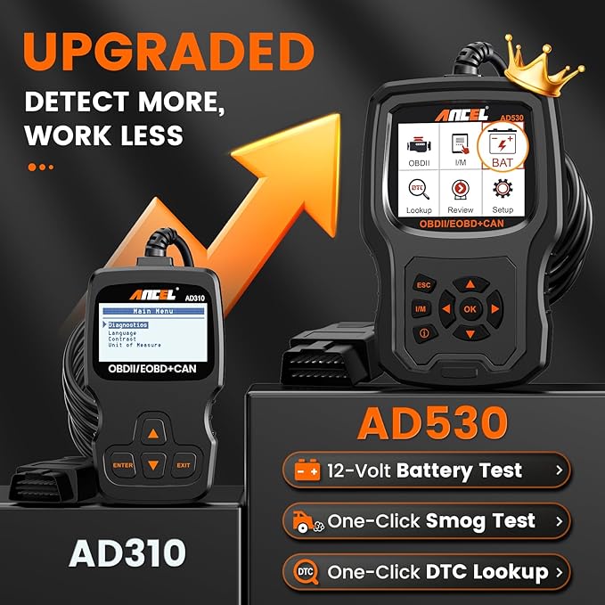 ANCEL AD530 OBD2 Scanner-Upgraded AD310, Car Code Reader