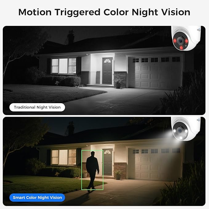 Hiseeu 16 Channel 3K Wired Security Camera System (12PCS)