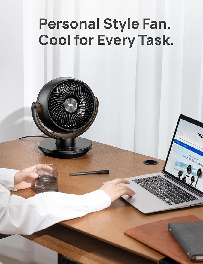 Dreo Fan for Bedroom, Desk Air Circulator Fan