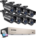 ZOSI 3K Lite 8CH Security Camera System, 8pcs 1920TVL Metal Cam, 1TB HDD