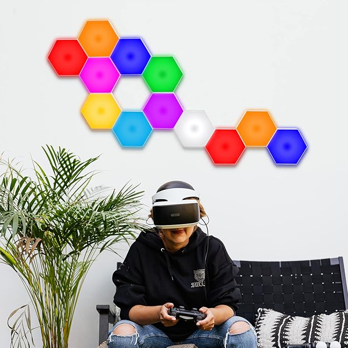 Vcwtty Hexagon Lights, Smart LED Wall Lights (10 Pack)
