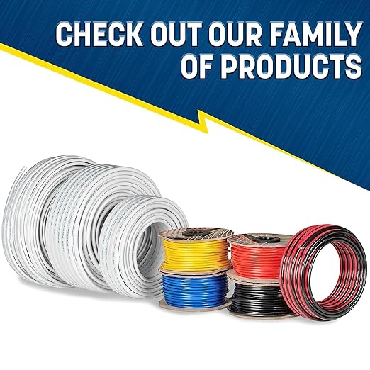 GS Power 100 Ft Duplex Marine Wire, 10 Gauge Wire, Oxygen-Free Tinned Copper 10
