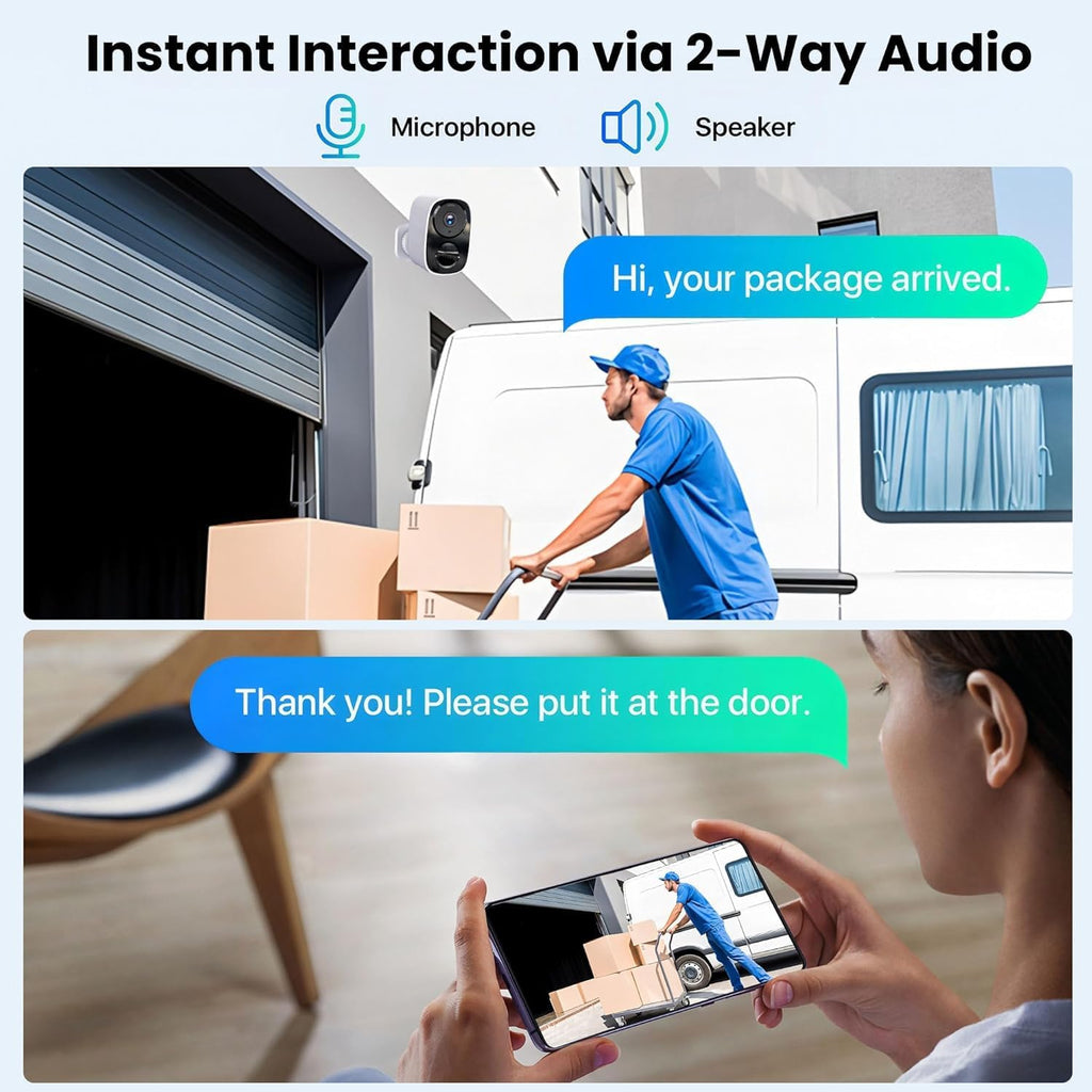 2.4g&5g solar security cameras wireless outdoor with free, package contents