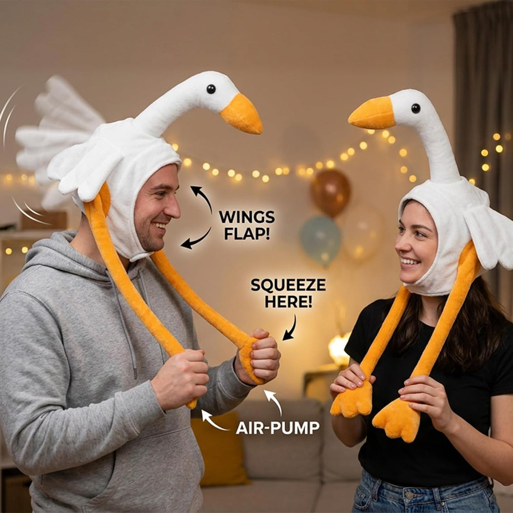 Silly Goose Hat Jumping Hat Moving Wing Party Headwear for Halloween
