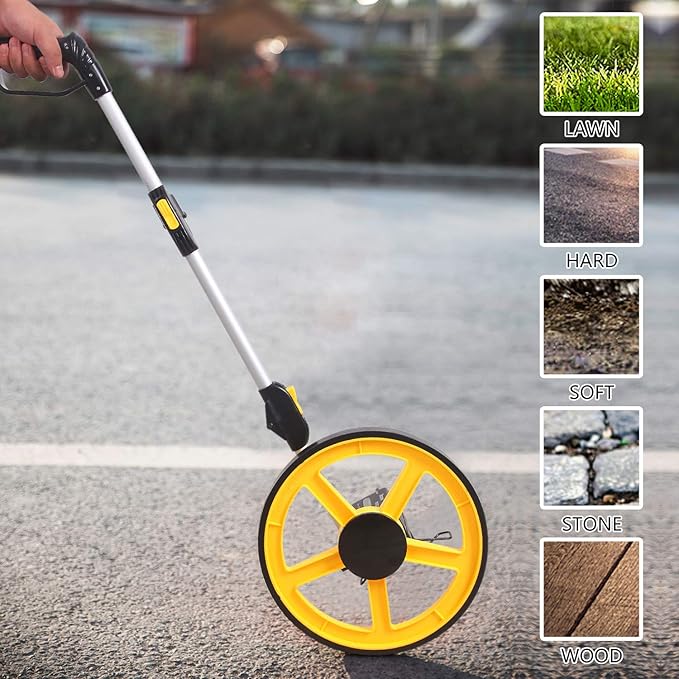 Zozen Measuring Wheel, Folding Portable Distance Measuring in Feet, Double