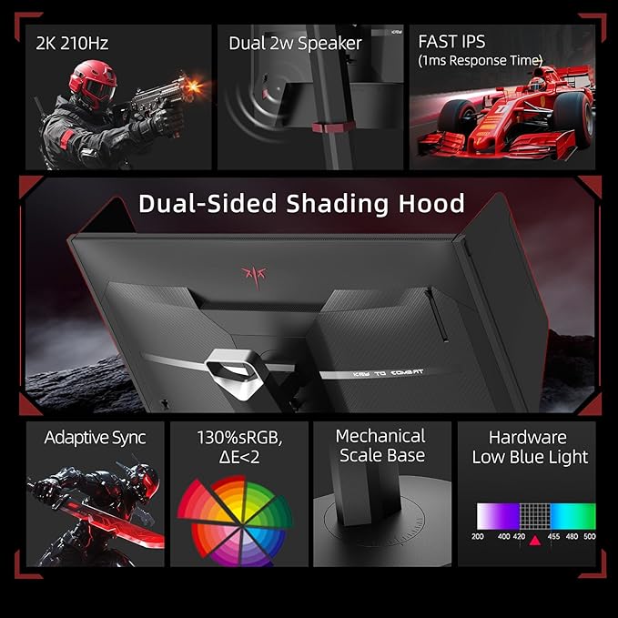 KTC 27 Inch Gaming Monitor 27M1, 1440p 200Hz Computer Monitor