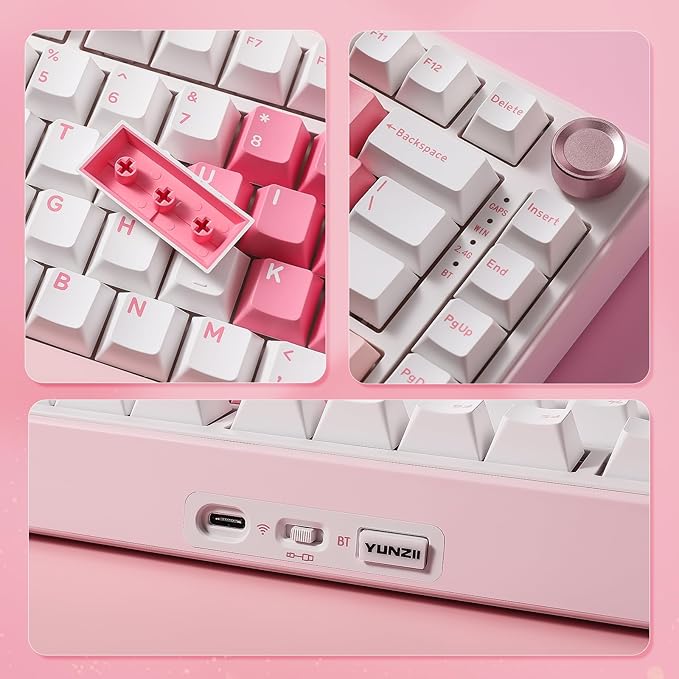 YUNZII B75 PRO Wireless Mechanical Keyboard, 75% Layout