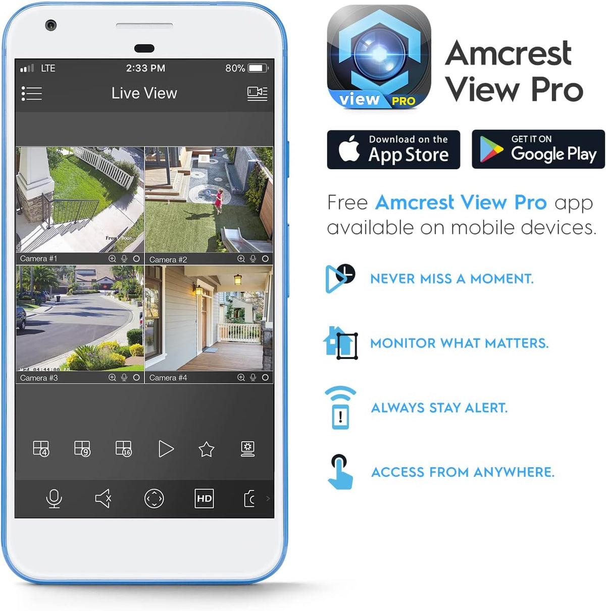 amcrest 2-pack ultrahd 4k ip poe ai camera, view 9