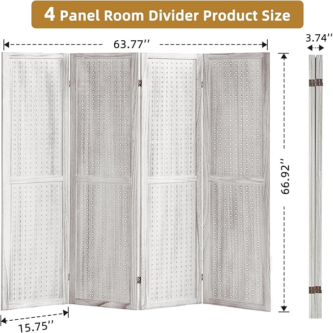 Asnefeli Pegboard Display Room Divider