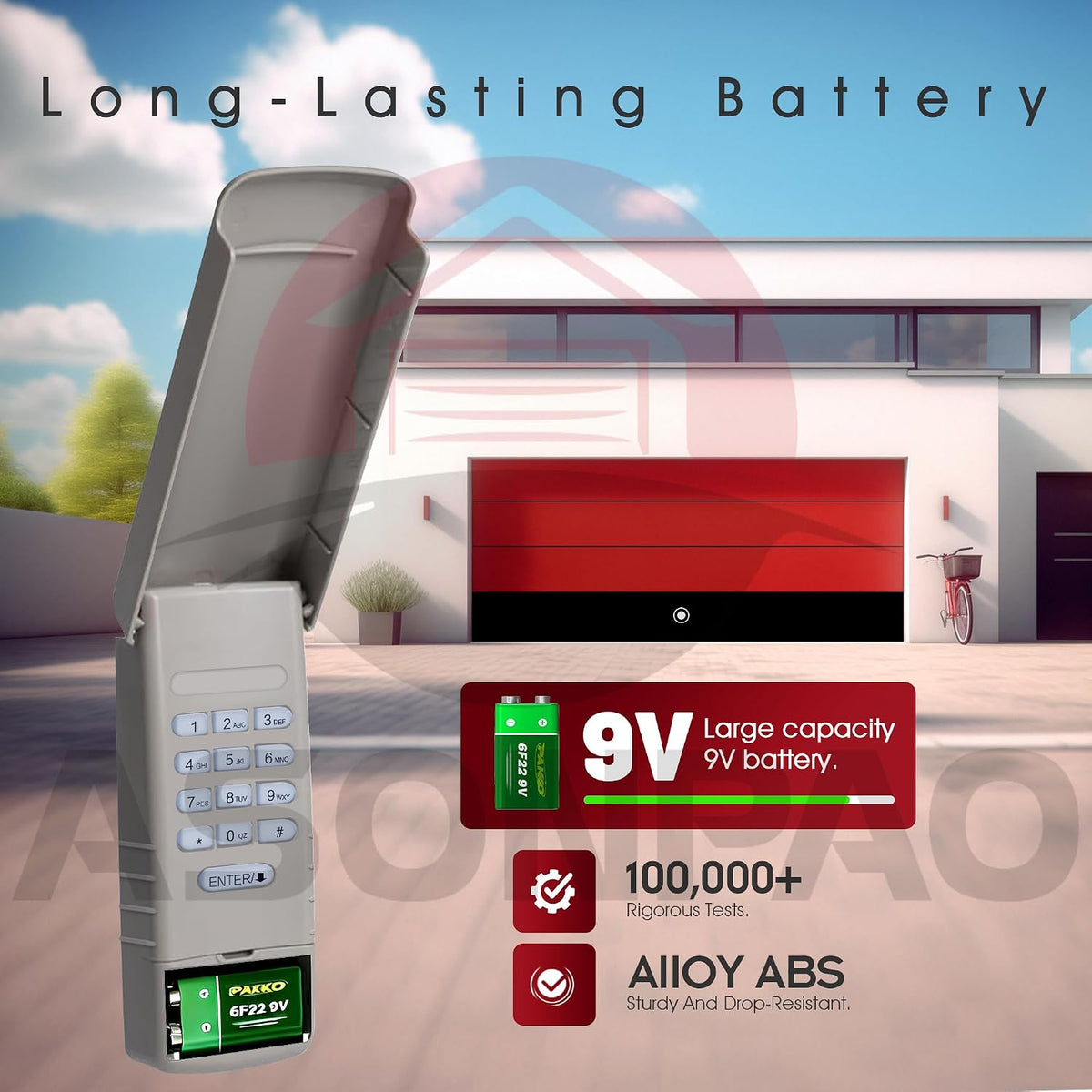 10 dip switch multicode gate opener keypad 4200/420001, close-up detail