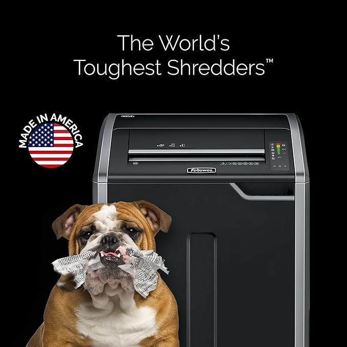 Fellowes Powershred 485Ci 100% Jam Proof Commercial Grade, Quiet Operation