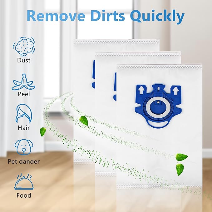 Improvedhand 10 Packs 3D Airclean Bags Replacement