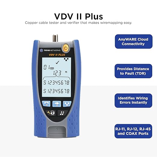 TREND Networks | R158008 | VDV II Plus | Cloud Connected | Voice, Data and