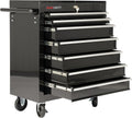 Maxority 7-Drawer Heavy-Duty Rolling Tool Chest Cabinet with Lock Mobile Cart for Garage & Workshop, Black