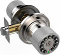 iulock Smart Door Knob with Keypad and Key, Keyless Entry Door Lock with Rubber