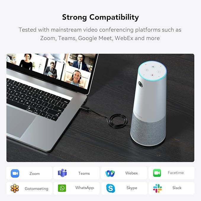 NUROUM C20 HD Conference Webcam, 1080P Video Conferencing Camera