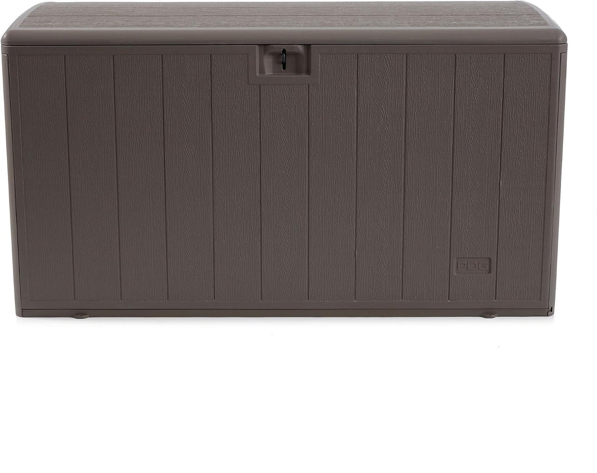 Plastic Development Group Deck Box, Standard Close, Driftwood, 105 Gal
