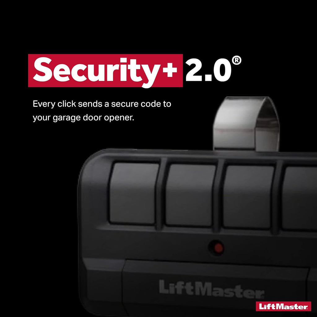 liftmaster 894lt 4-button learning garage door remote control, side view