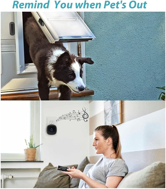 Door Chime, METAK Wireless Door Open Contact Sensor Alarm