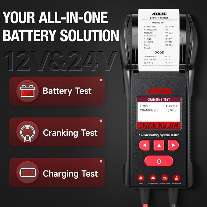 ANCEL BST600 Car Battery Tester - 12V/24V